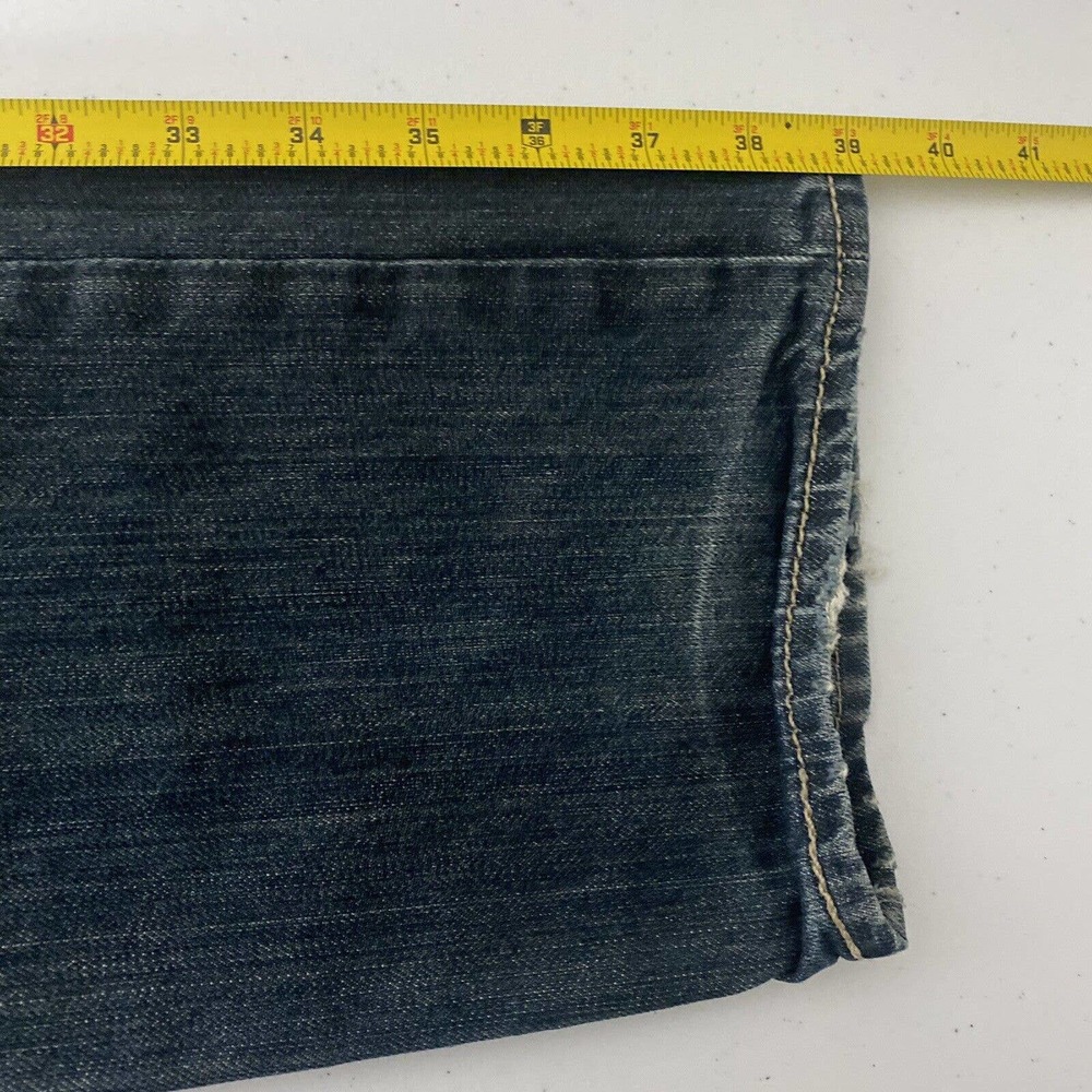 Levi's 501 Original Straight Button Fly Jeans Men's Blue Distressed Size 32x30 - Picture 9 of 12